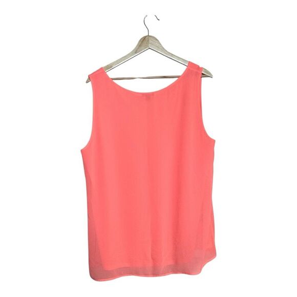 Ann Taylor coral sleeveless top large - Picture 2 of 7